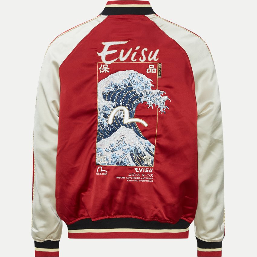 EVISU Jackets SEAGULL WAVE EMB JACKET 2ESHTM4JK7007 DARK RED